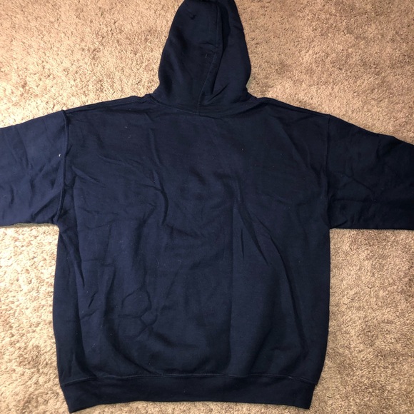 Vintage Yale Bulldogs Hoodie Adult Size Large Navy Sweatshirt Fall Winter Warm - Picture 12 of 14